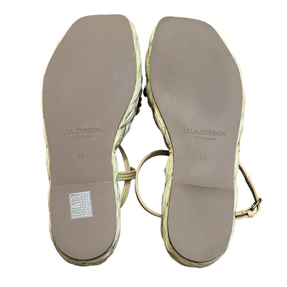 ULLA JOHNSON Ada Woven platform sandals.  Multicolor woven leather.  Size 39 - Picture 8 of 11